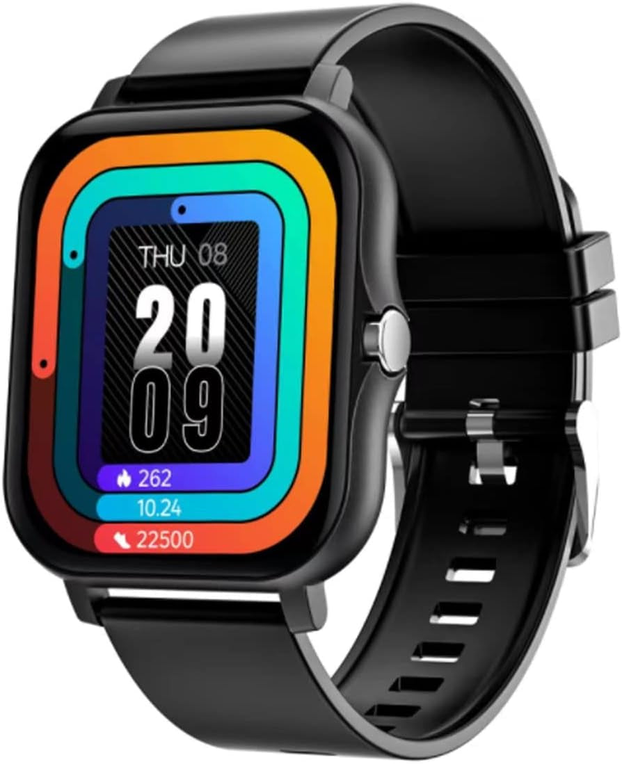 Smart Fitness Tracker Watch for Android/iOS - IP68 Waterproof, Heart Rate, Blood Oxygen, and Sleep Monitoring, 8 Sports Modes, Breath Training, Weather Updates - 1.69-Inch Display for Men and Women (Rose Gold)