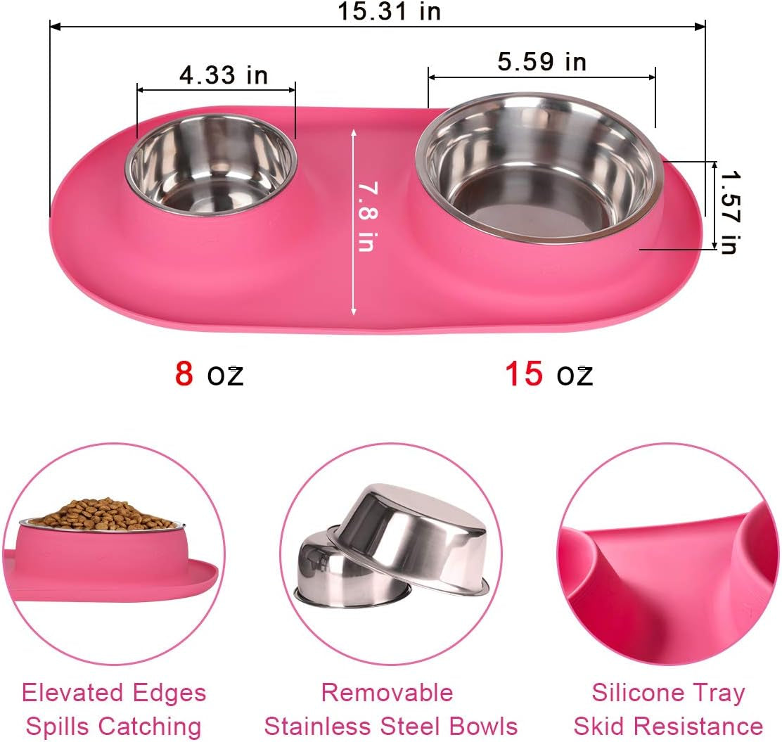 WESEN Slow Feeder Dog Bowls Insert, Soft Silicone Slow Eating Puppy Food Bowl for Small Medium Large Breed Dogs,Perfect with Stainless Steel Plastic Glass Ceramic Dog Bowls