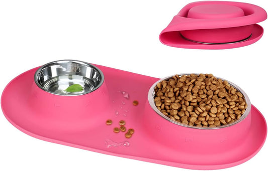 WESEN Slow Feeder Dog Bowls Insert, Soft Silicone Slow Eating Puppy Food Bowl for Small Medium Large Breed Dogs,Perfect with Stainless Steel Plastic Glass Ceramic Dog Bowls