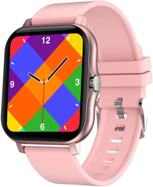Smart Fitness Tracker Watch for Android/iOS - IP68 Waterproof, Heart Rate, Blood Oxygen, and Sleep Monitoring, 8 Sports Modes, Breath Training, Weather Updates - 1.69-Inch Display for Men and Women (Rose Gold)