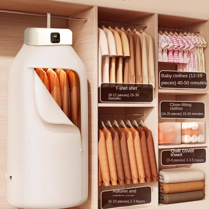 Portable Folded Electric Clothes Dryer Remote Control Multifunctional Dryer Machine Mintravel Warm Laundry Dryer with Timinghome